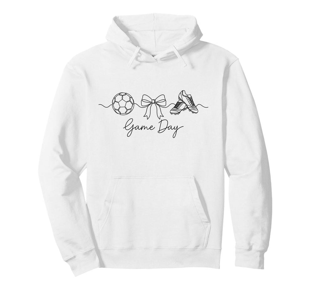 Game Day Soccer Mom Ball Bow Cleats Hoodie - Streetwear Style Men Women