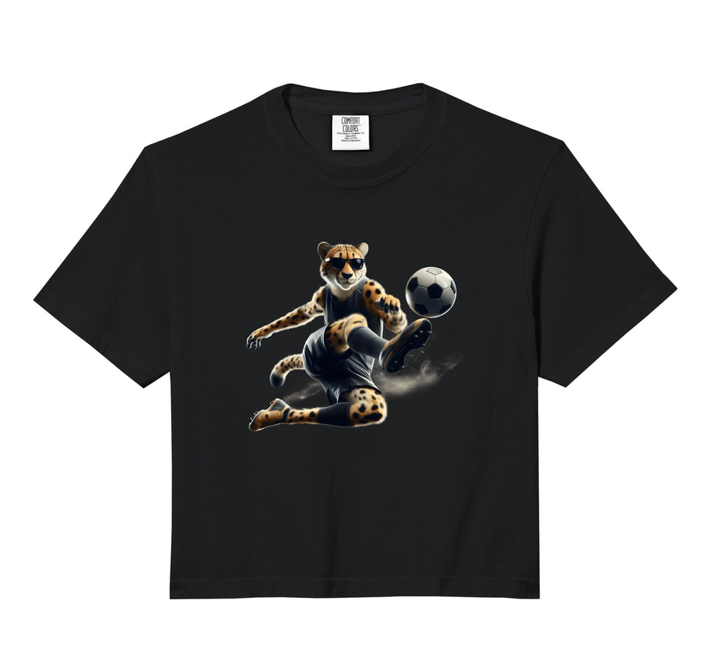 Cheetah Power Soccer Fast Moves And T-Shirt - Custom Art Print for Adults