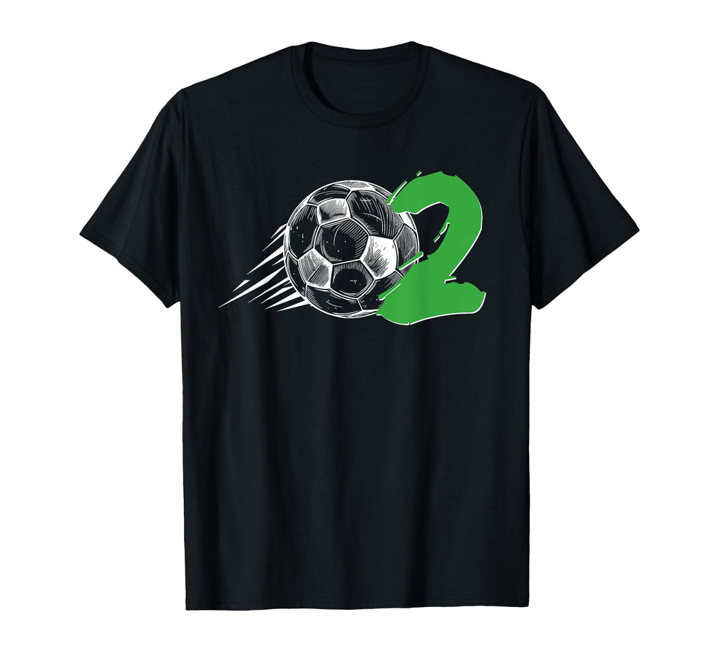 2 Year Old Birthday Soccer Themed T-Shirt - Streetwear Style for Adults