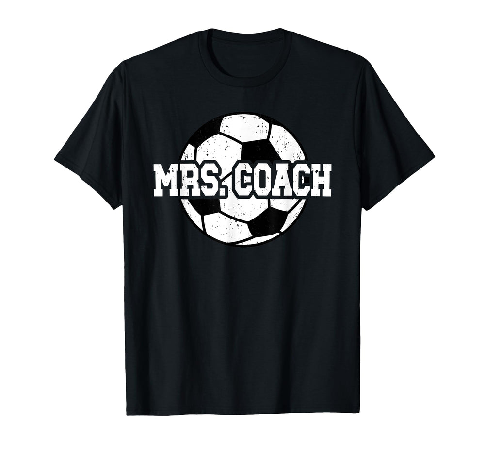 Mrs Coach Soccer Coach Wife Soccer T-Shirt - Fun Novelty Design for Adults