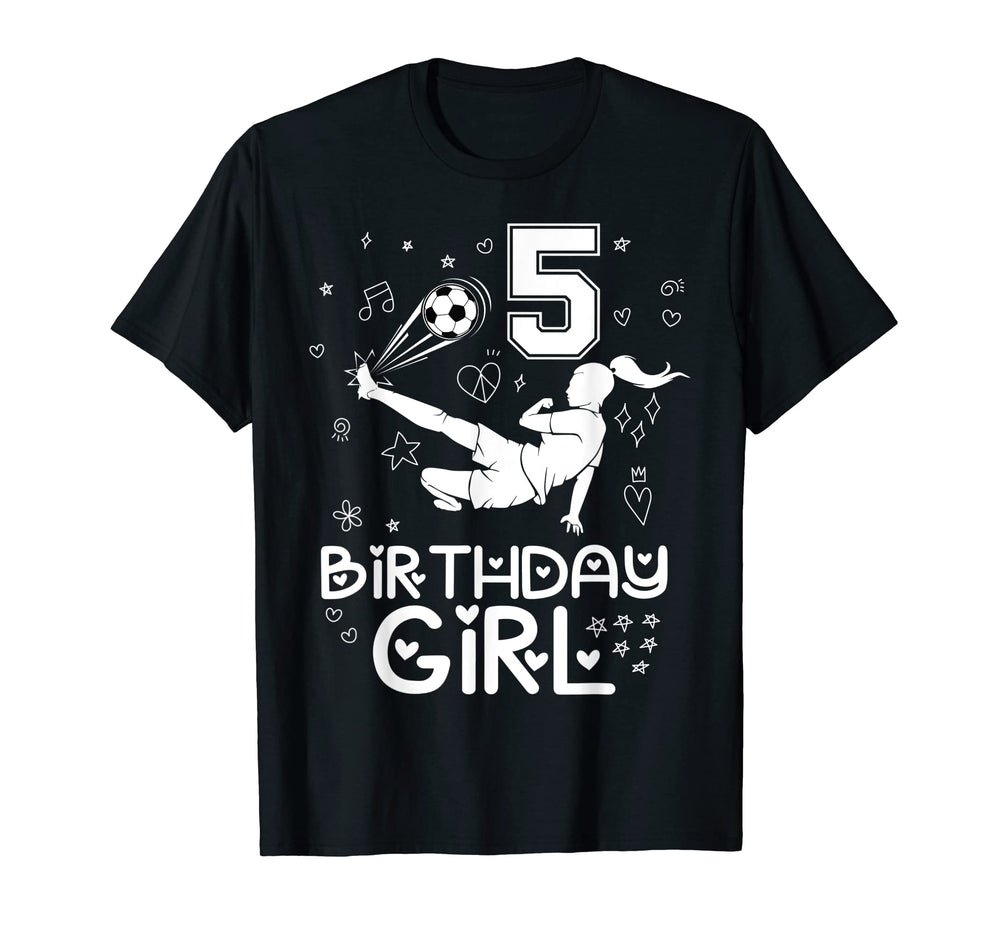 5 Years Old Birthday Soccer Player T-Shirt - Fun Novelty Design Men Women