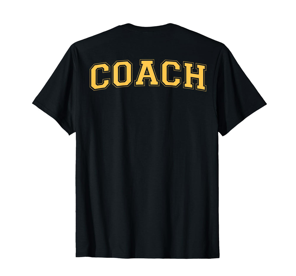 Coach Sports Trainer Yellow Back T-Shirt - Minimalist Print Unisex