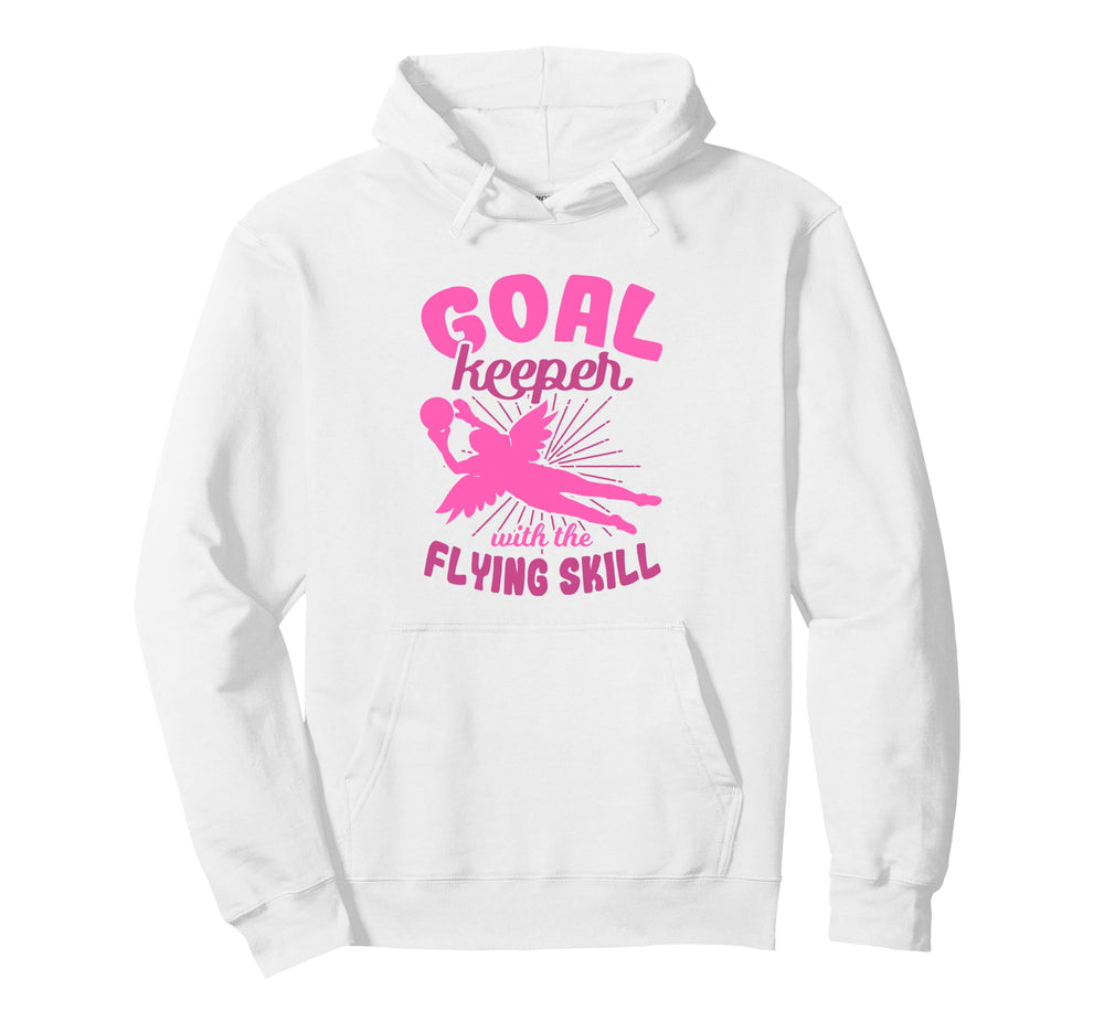 Female Goalkeeper Soccer Fan Football Hoodie - Aesthetic Graphic for Adults