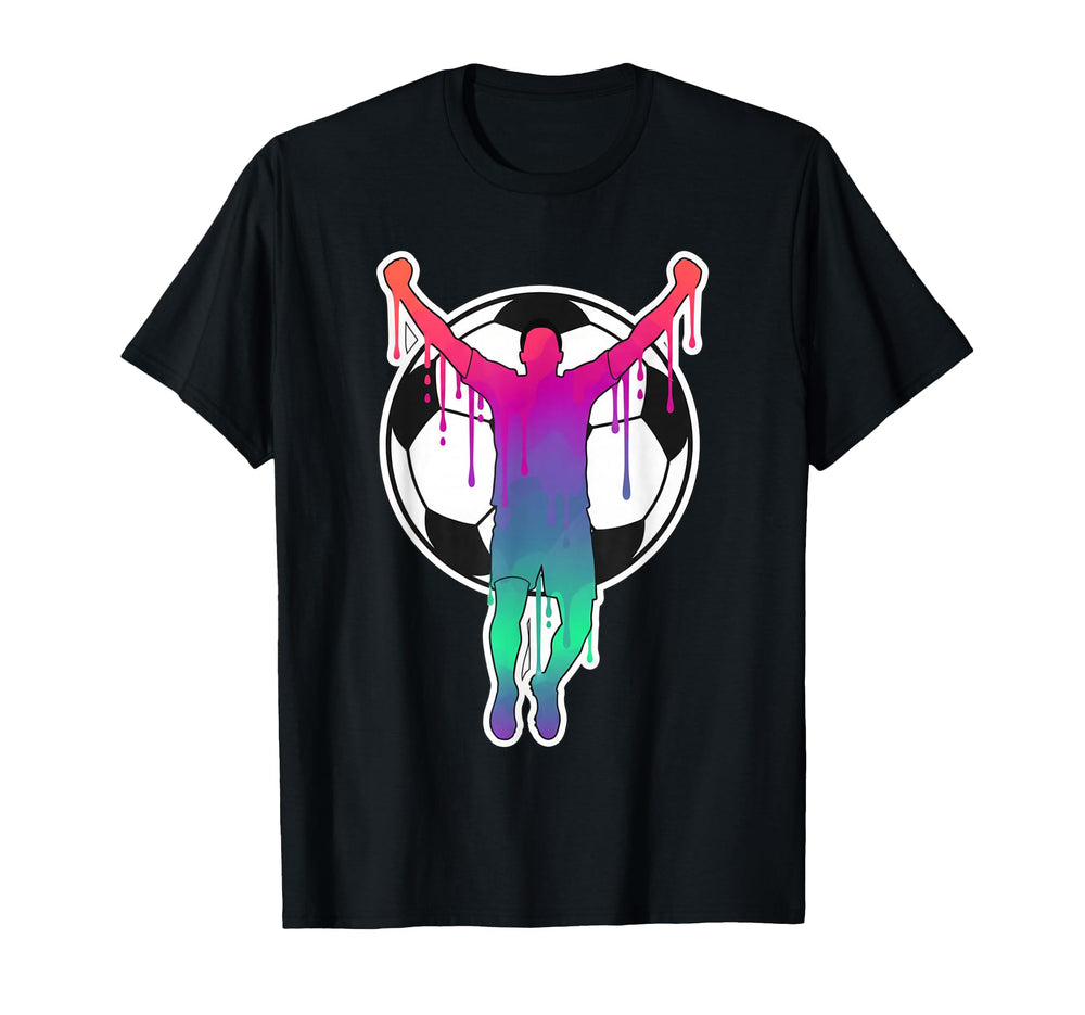 Soccer Player Celebration T-Shirt - Fun Novelty Design for Adults