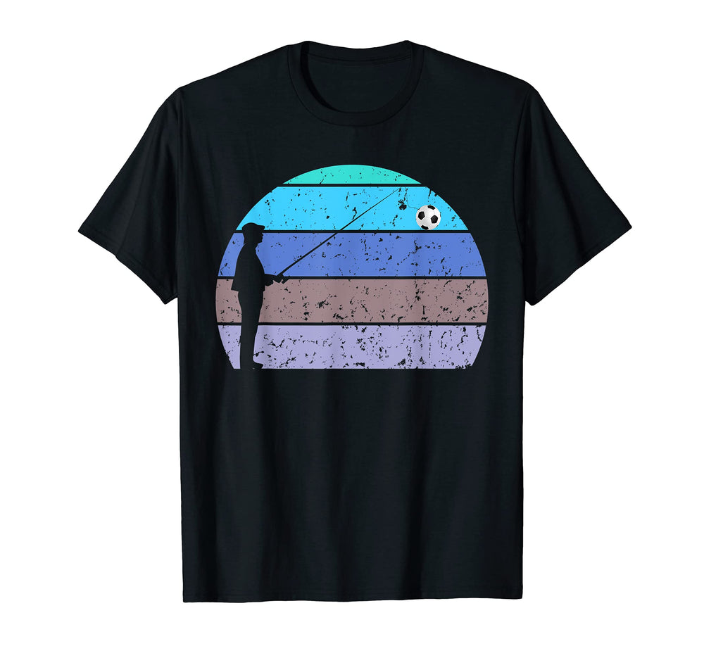 Funny Fisherman Fishing Soccer Ball T-Shirt - Novelty Apparel for Adults