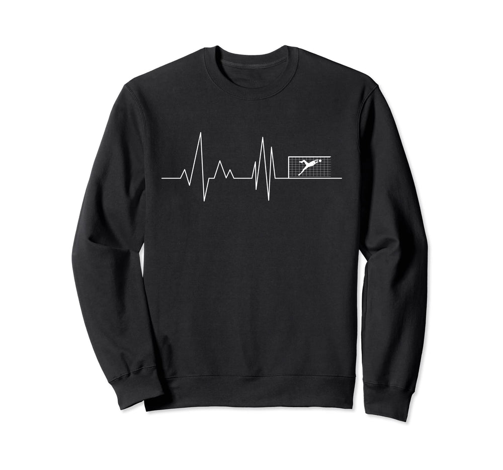 Heartbeat Goalkeeper Goalie Soccer Sweatshirt - Minimalist Print Men Women