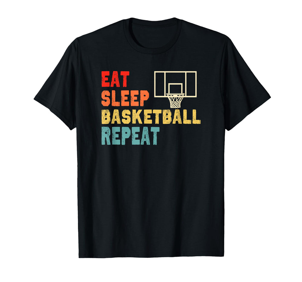 Eat Sleep Basketball Repeat Teens T-Shirt - Unique Graphic Men Women