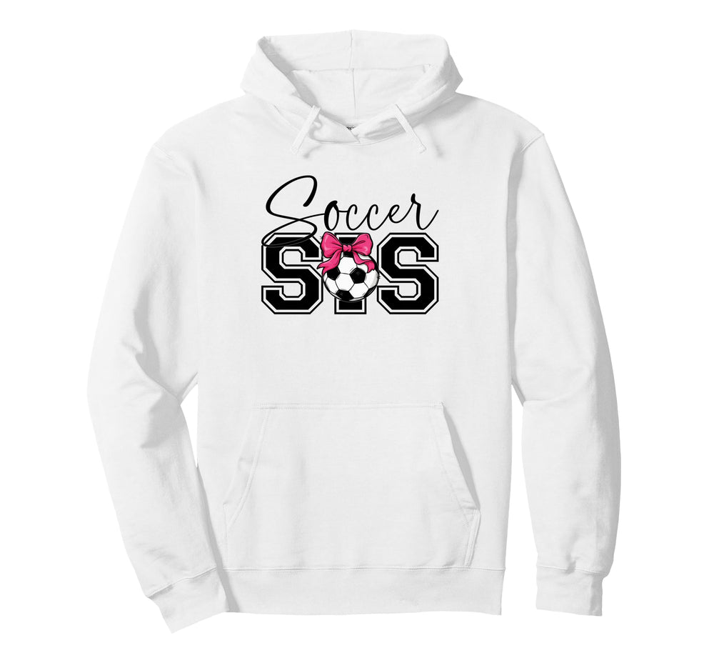 Soccer Sister Heart Big Sister Little Hoodie - Streetwear Style Unisex