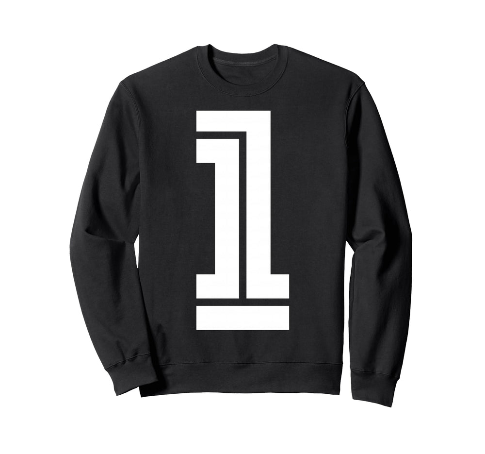 1 Sports Team Number Fan Sweatshirt - Aesthetic Graphic Unisex