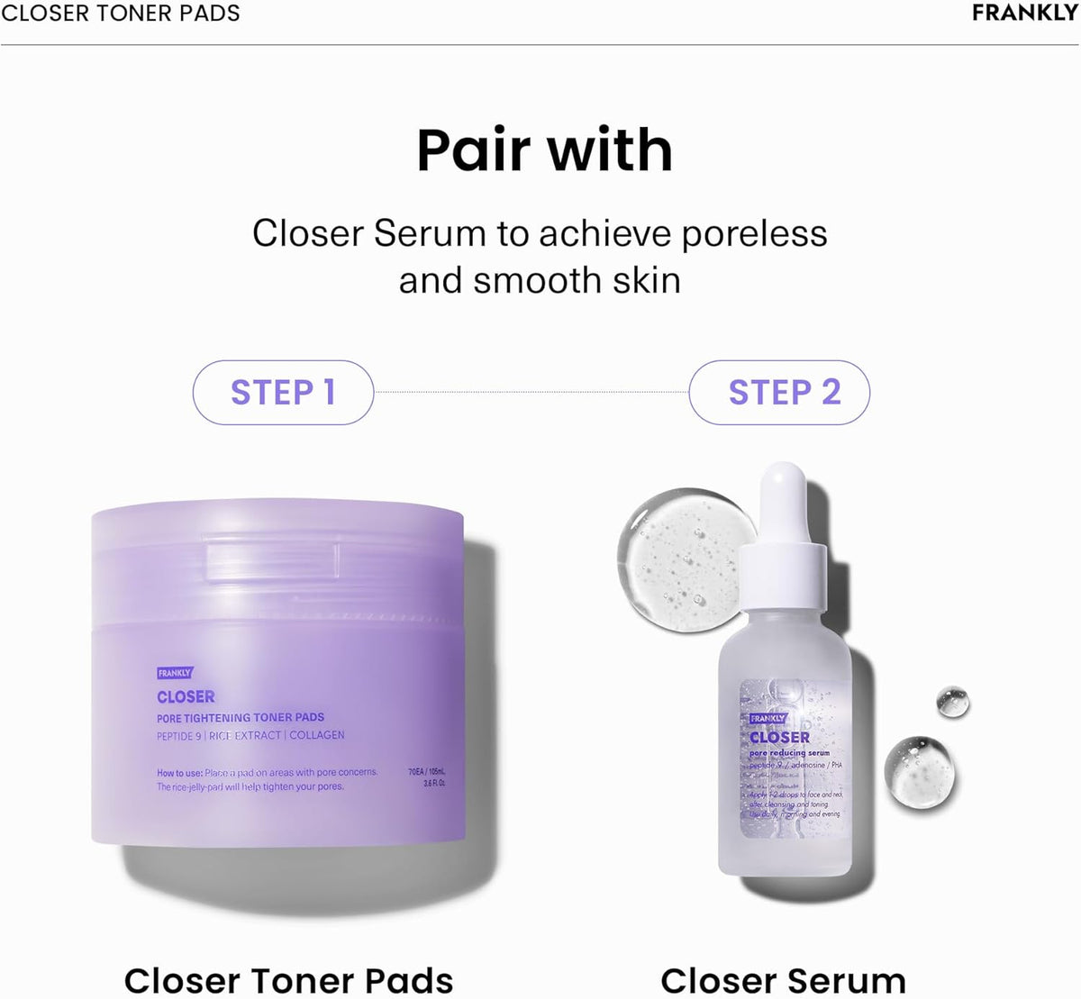 Frankly Closer Pore Tightening Toner Pads - Snipetell