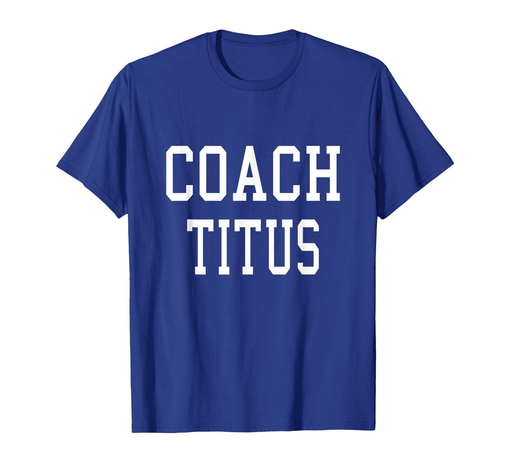 Coach Titus Custom Football Soccer T-Shirt - Trendy Graphic for Adults