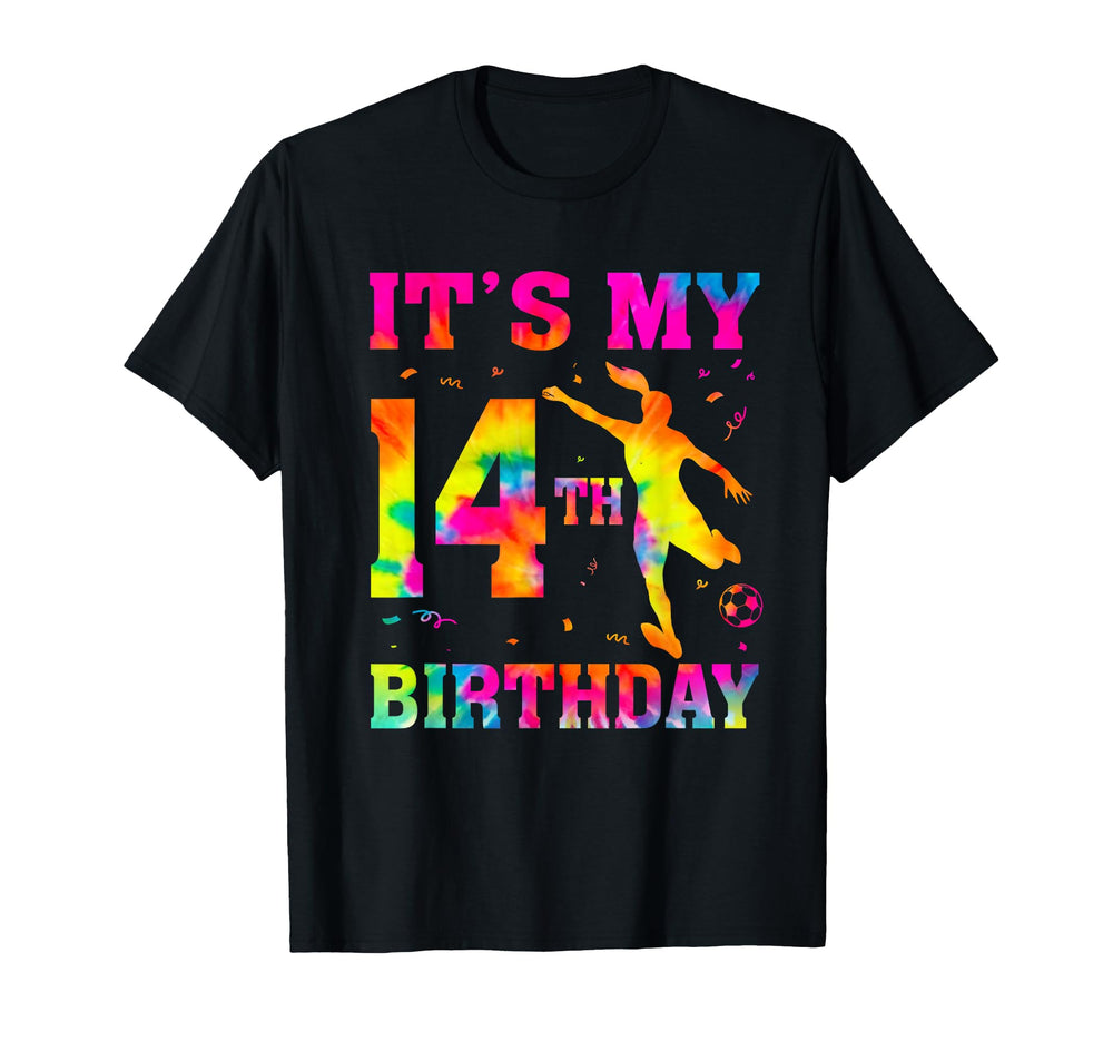 Its My 14Th Birthday Soccer 14 Year T-Shirt - Custom Art Print Men Women