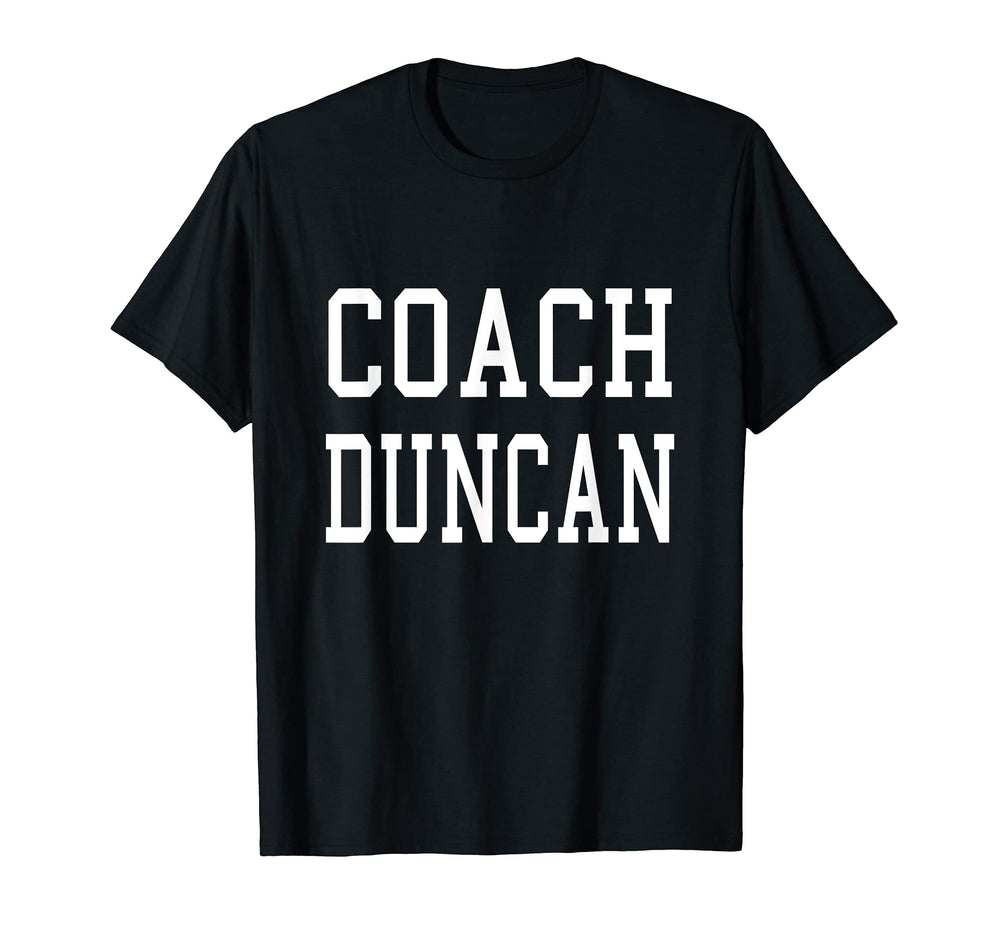 Coach Duncan Custom Football Soccer T-Shirt - Unique Graphic Unisex