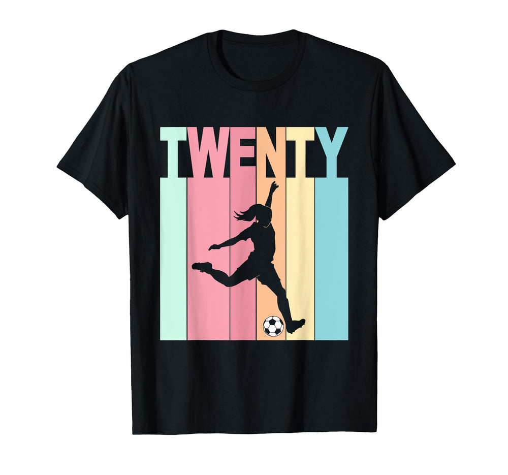 20Th Birthday Soccer Theme 20 Year Old T-Shirt - Minimalist Print Unisex