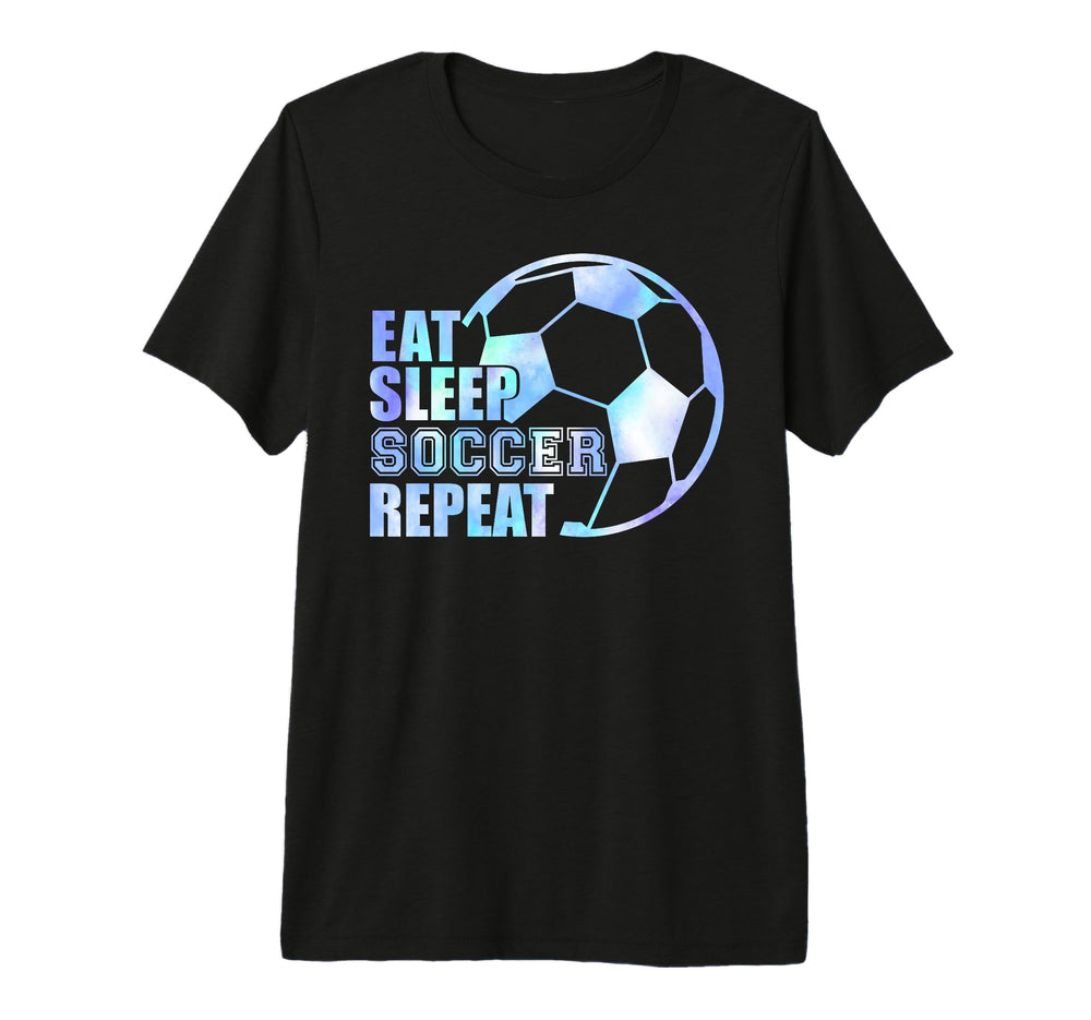 Eat Sleep Soccer Repeat Sport Soccer T-Shirt - Unique Graphic for Adults