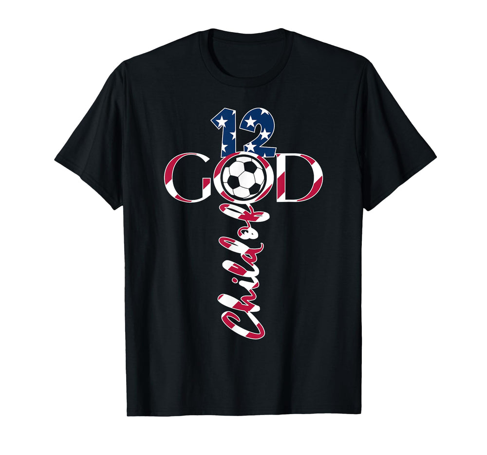 Jesus 12 Years Child God Soccer T-Shirt - Casual Everyday Wear Men Women