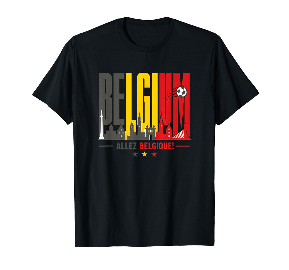 Belgium Soccer Allez Belgique T-Shirt - Aesthetic Graphic for Adults