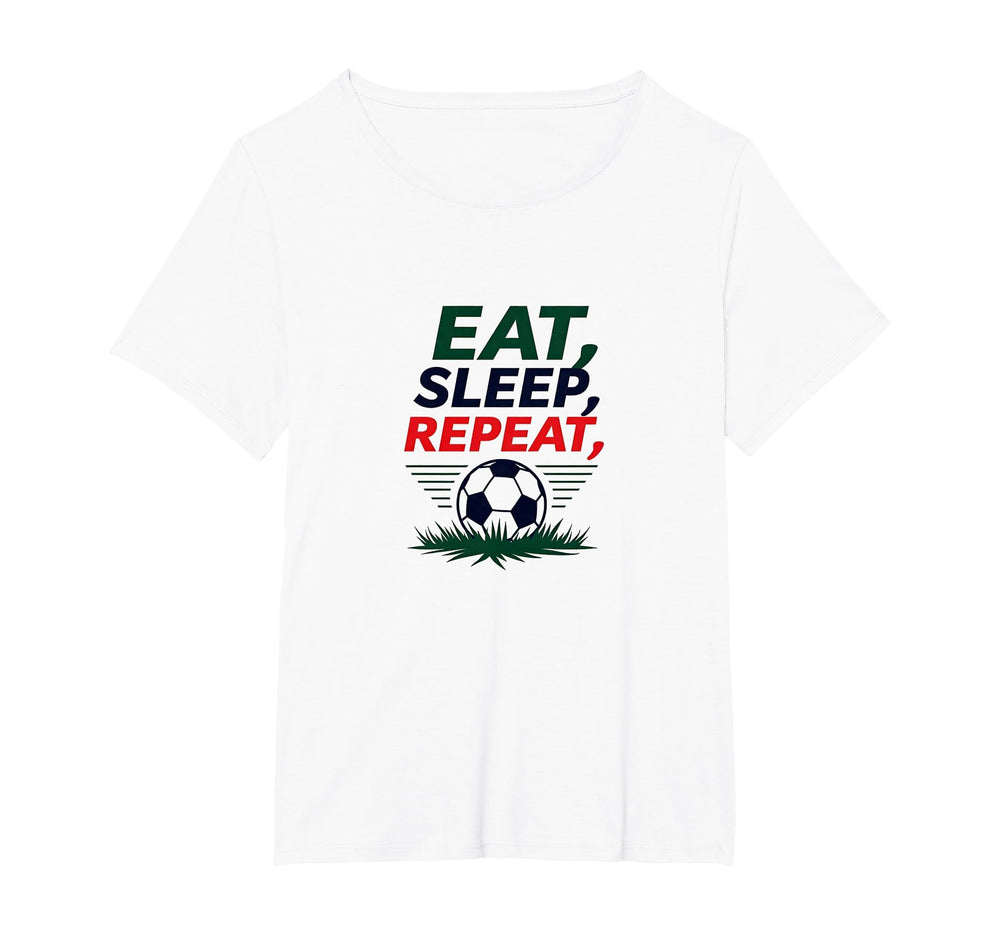 Eat Sleep Soccer Repeat Funny Sports Fan T-Shirt - Trendy Graphic Unisex
