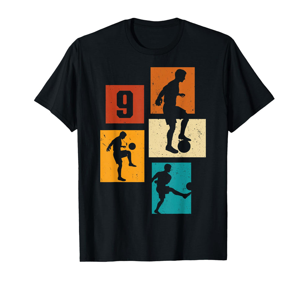9Th Birthday Soccer Player Football 9 T-Shirt - Streetwear Style Unisex