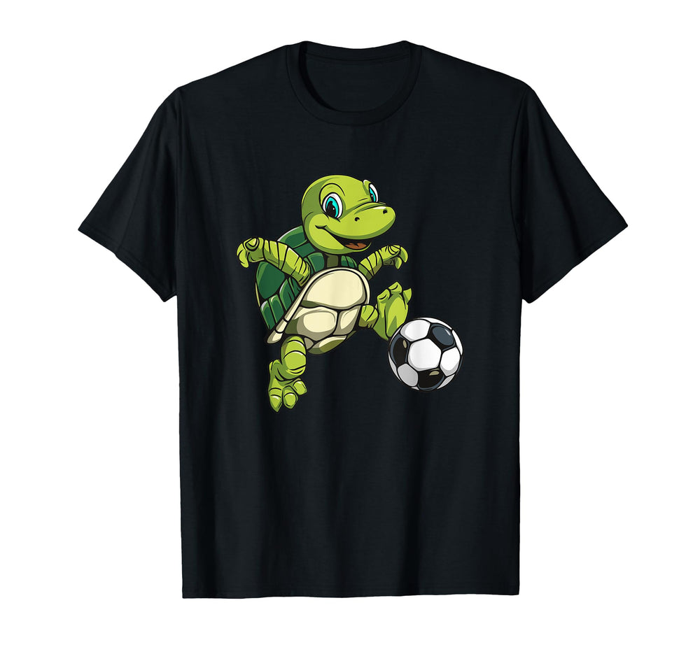 Turtle Wildlife Tortoise Soccer Player T-Shirt - Minimalist Print Men Women
