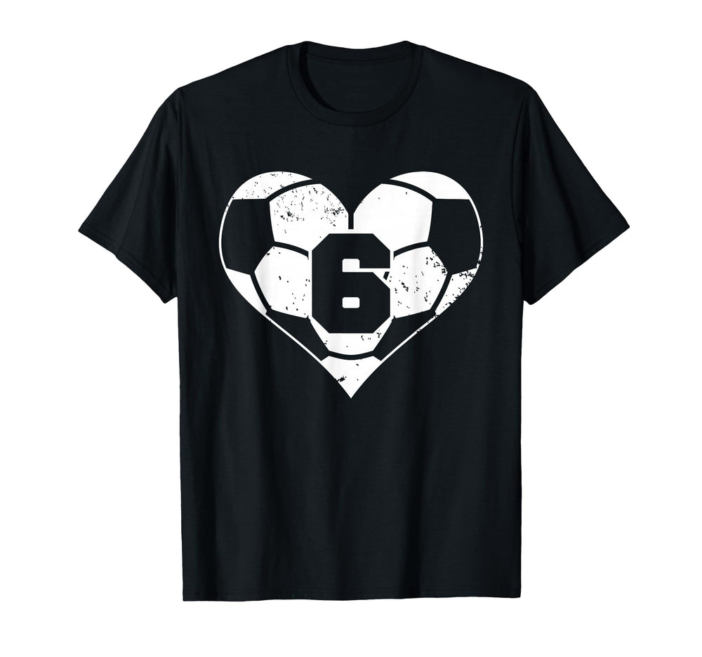 Soccer Number 6 Jersey Funny Soccer T-Shirt - Aesthetic Graphic Men Women