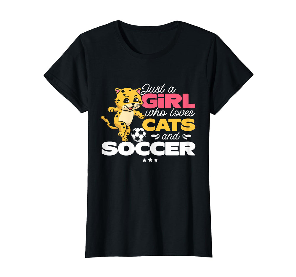 Just Who Loves Cats And Soccer Kitten T-Shirt - Custom Art Print Men Women