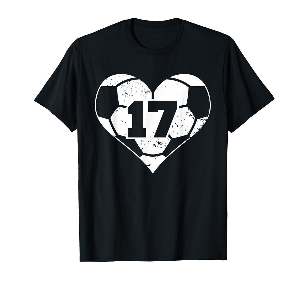 Soccer Number 17 Jersey Funny Soccer T-Shirt - Novelty Apparel Men Women