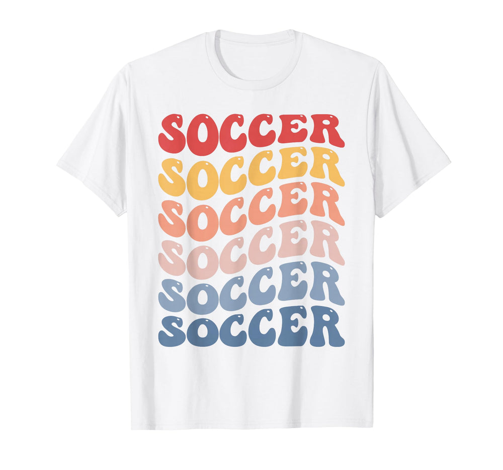 Soccer Player Team Coach Trainer Groovy T-Shirt - Graphic Print for Adults