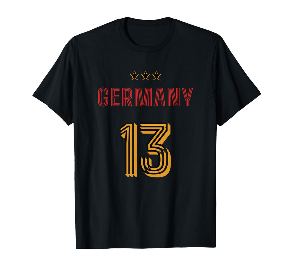 Germany Soccer 13 Football Game Fan T-Shirt - Minimalist Print for Adults