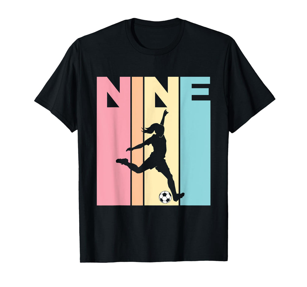 9Th Birthday Soccer Theme 9 Year Old T-Shirt - Unique Graphic Men Women