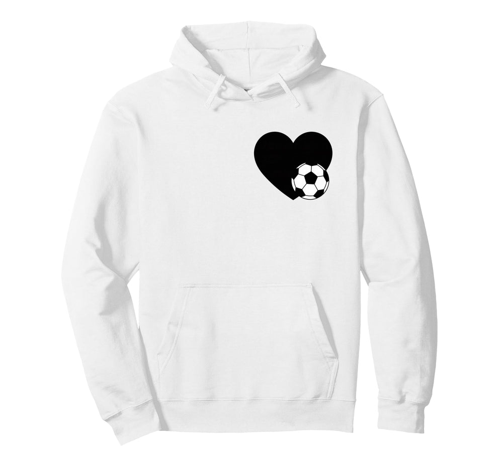 Soccer Love Heart Fans And Players Hoodie - Casual Everyday Wear for Adults