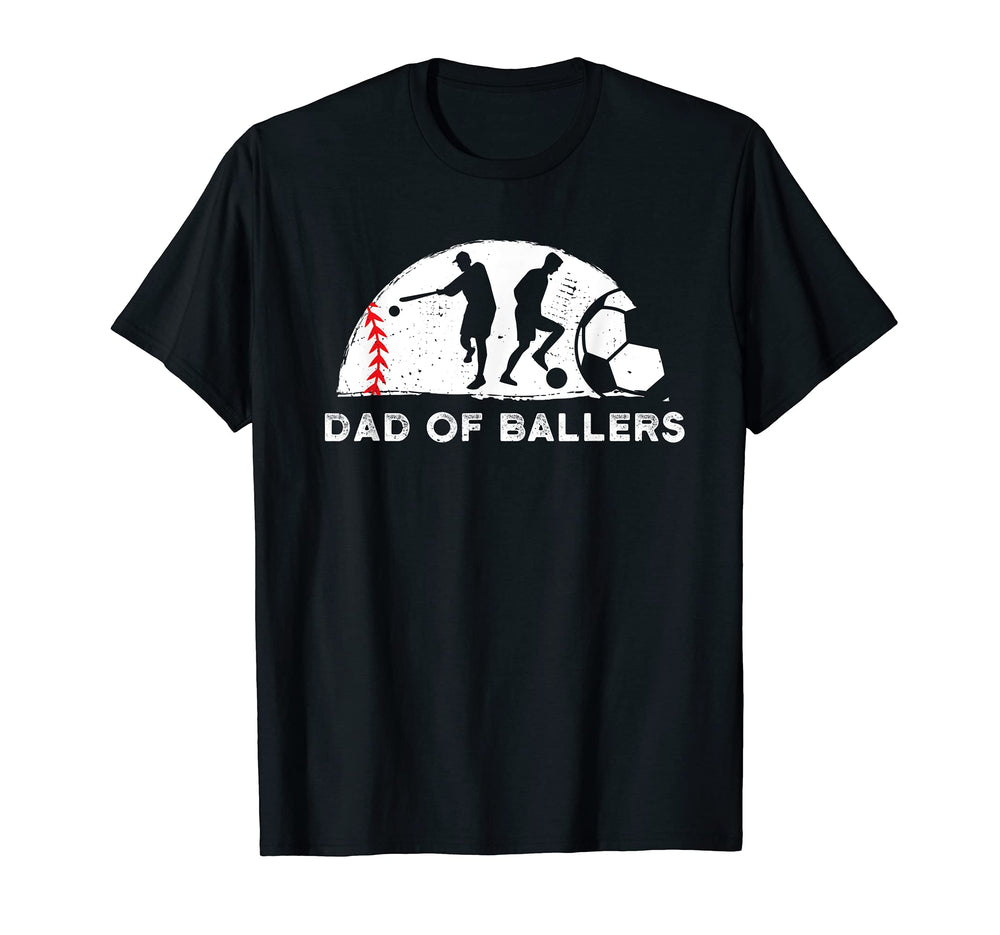 Dad Ballers Father Son Soccer T-Shirt - Aesthetic Graphic Men Women