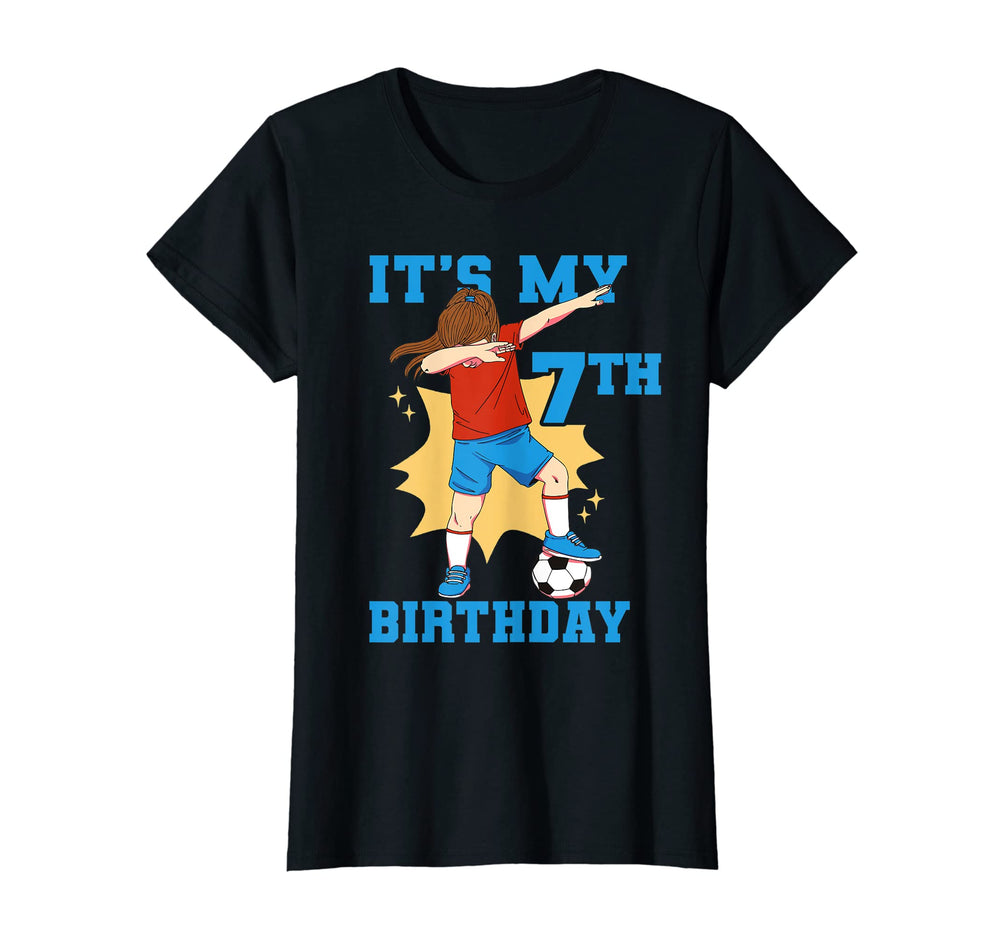 Its My 7Th Birthday Soccer T-Shirt - Minimalist Print for Adults