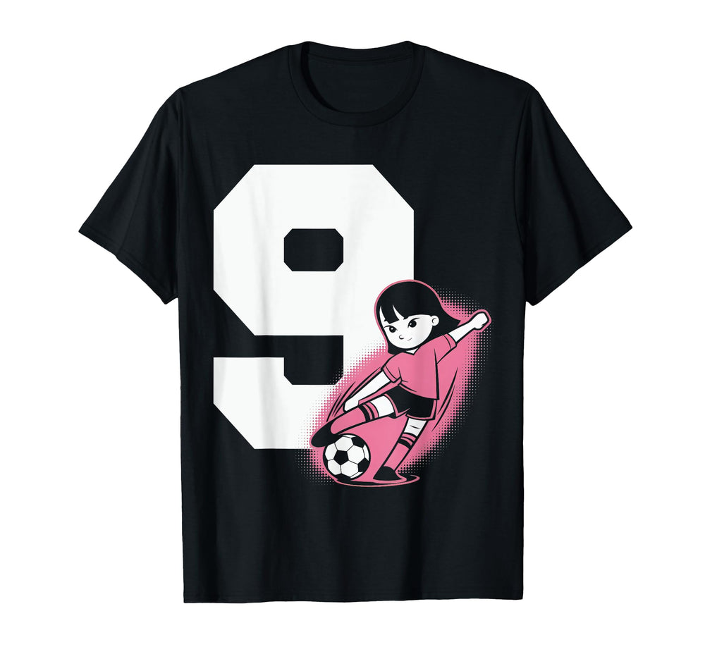 9 Soccer Birthday Gift Soccer T-Shirt - Casual Everyday Wear for Adults