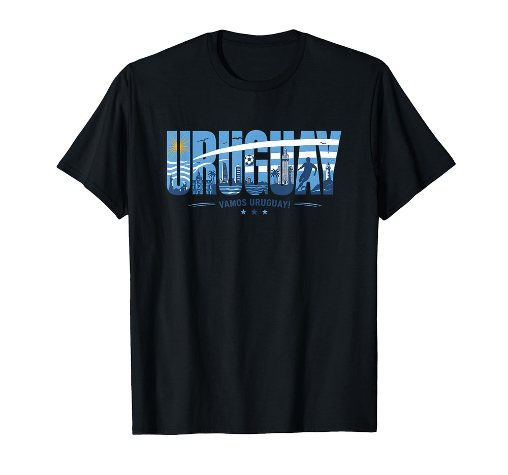 Uruguay Soccer Vamos Uruguay T-Shirt - Casual Everyday Wear Unisex