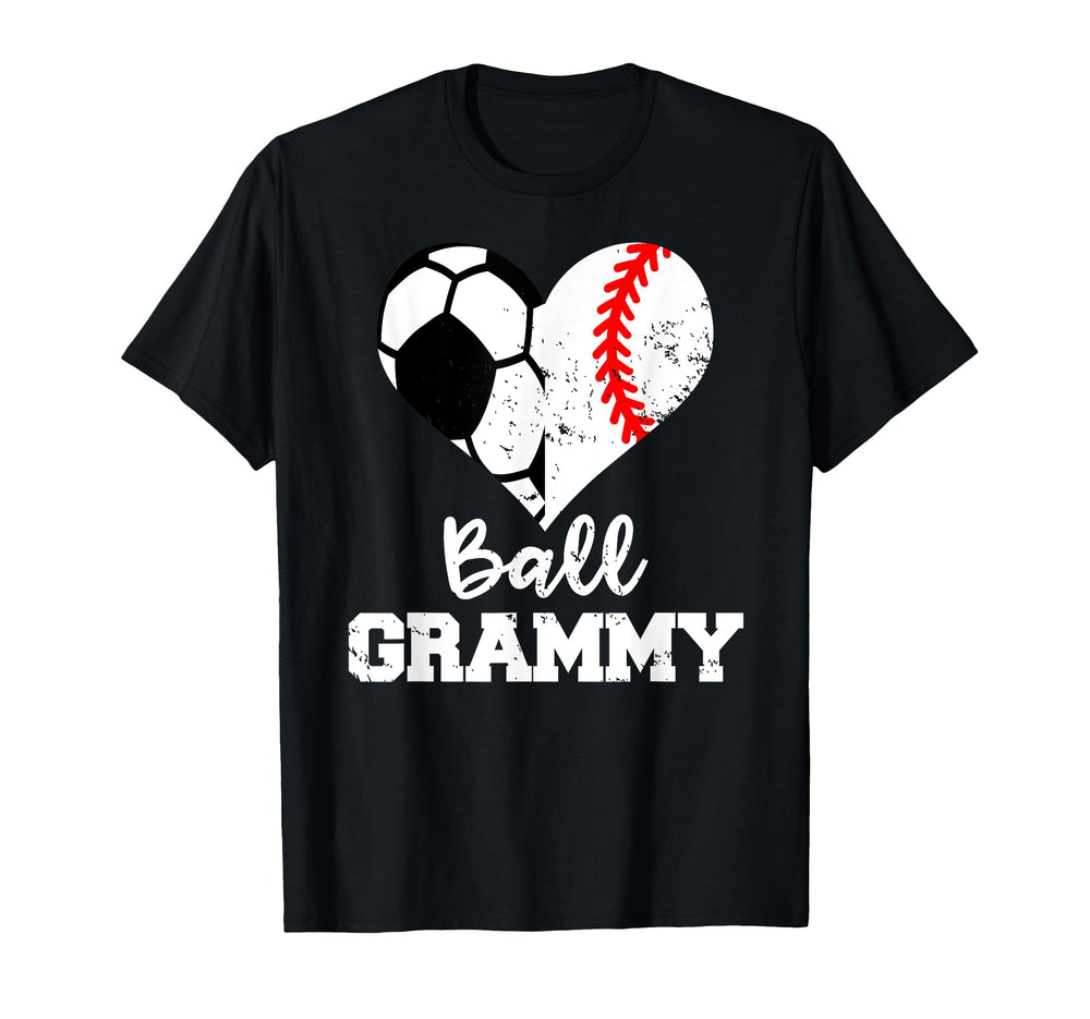 Ball Grammy Heart Funny Soccer T-Shirt - Unique Graphic for Adults
