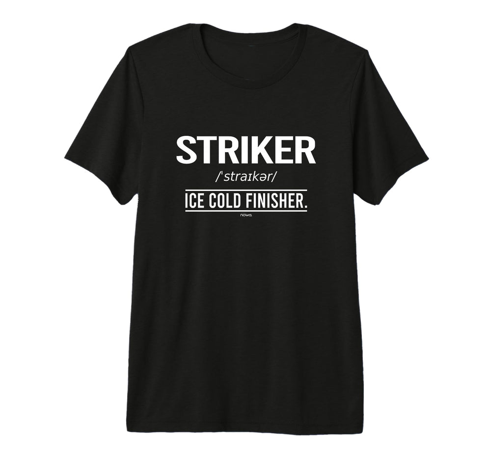 Football Striker Ice Cold Finisher Tri Blend T-Shirt - Graphic Print Unisex