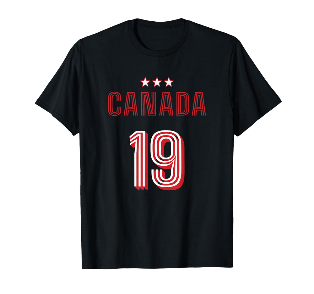 Canada Soccer 19 Football Game Fan T-Shirt - Graphic Print for Adults
