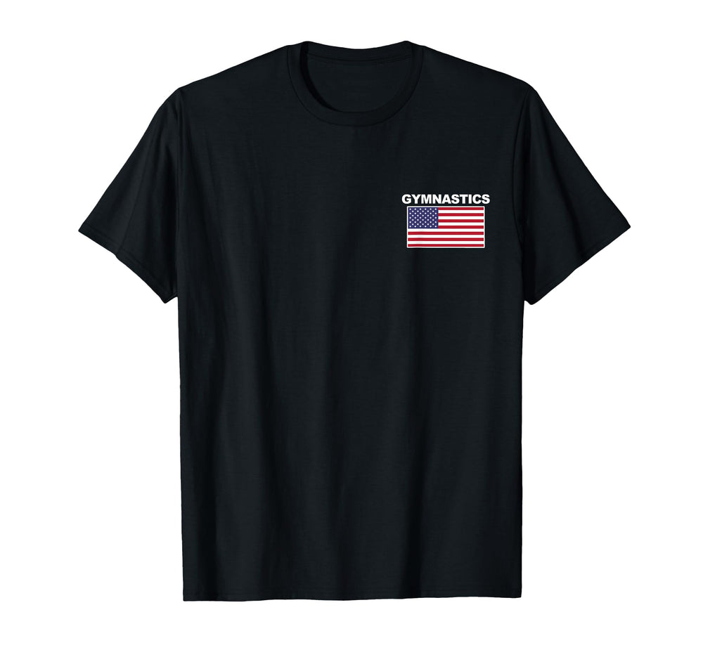 Usa Flag Gymnastics Team Gym Equipment T-Shirt - Aesthetic Graphic Unisex