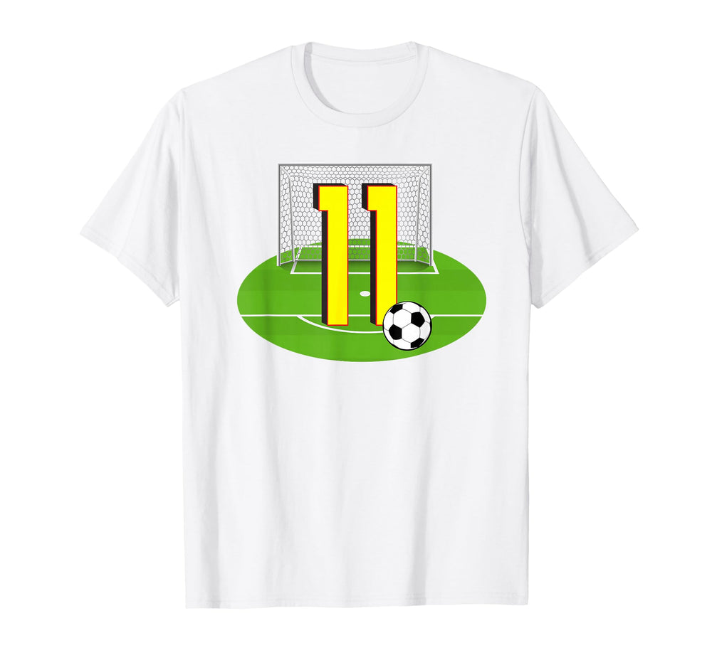Number 11 11Th Birthday Soccer 11 Years T-Shirt - Novelty Apparel Unisex