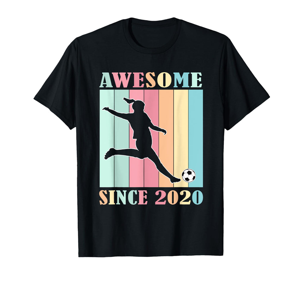 Awesome Since 2020 5Th Birthday Soccer 5 T-Shirt - Graphic Print Unisex