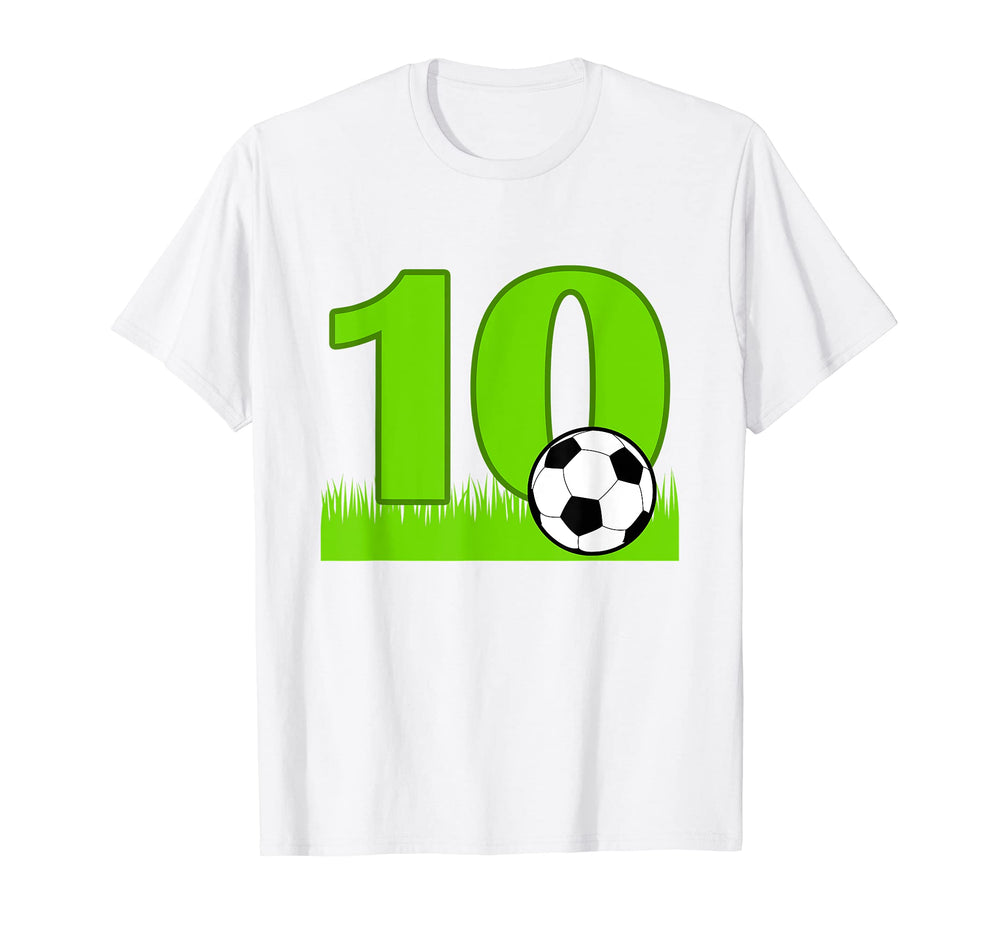 10Th Birthday Soccer 10 Years Old T-Shirt - Fun Novelty Design for Adults
