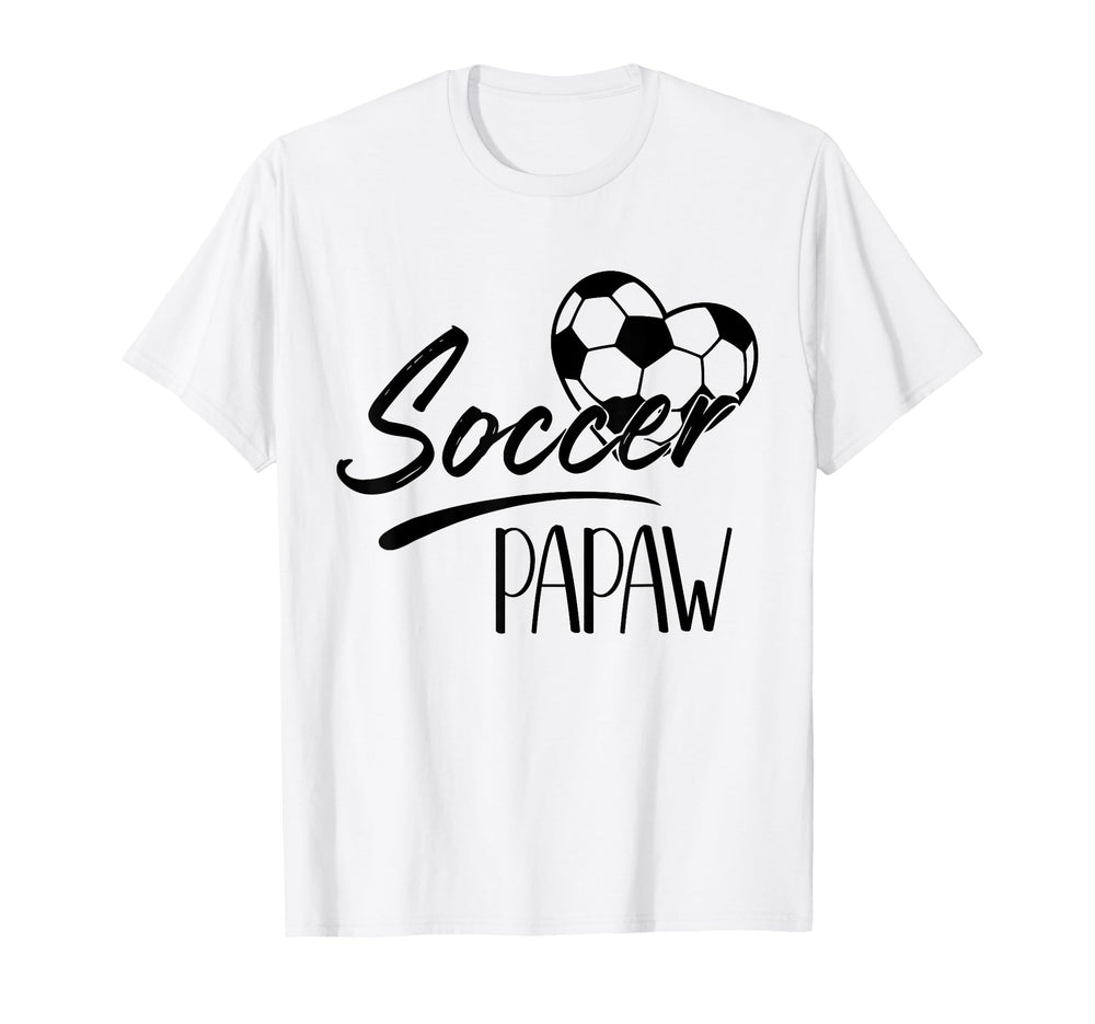 Soccer Papaw Heart Family Matching Team T-Shirt - Graphic Print Unisex
