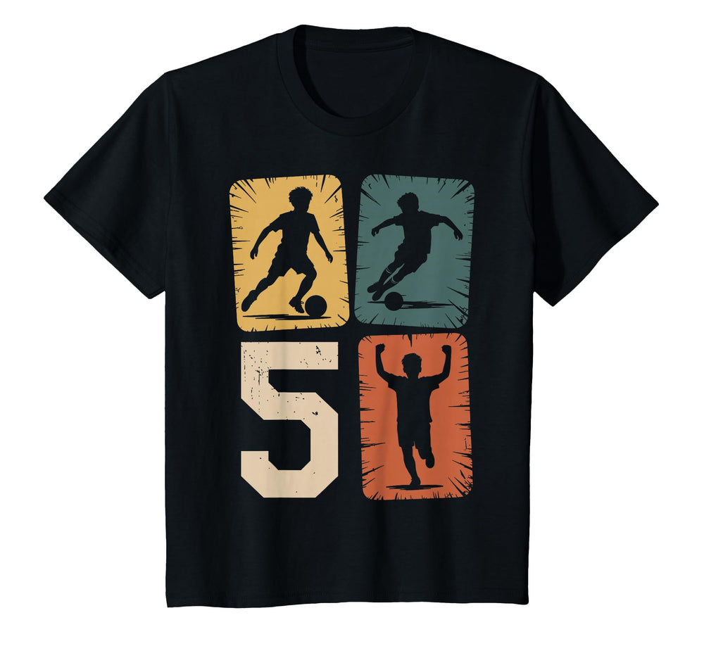 5Th Birthday 5 Soccer Player Soccer T-Shirt - Streetwear Style for Adults