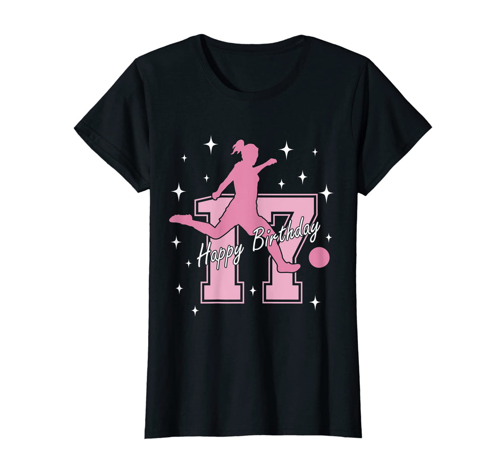 17Th Birthday Soccer Playing T-Shirt - Minimalist Print for Adults
