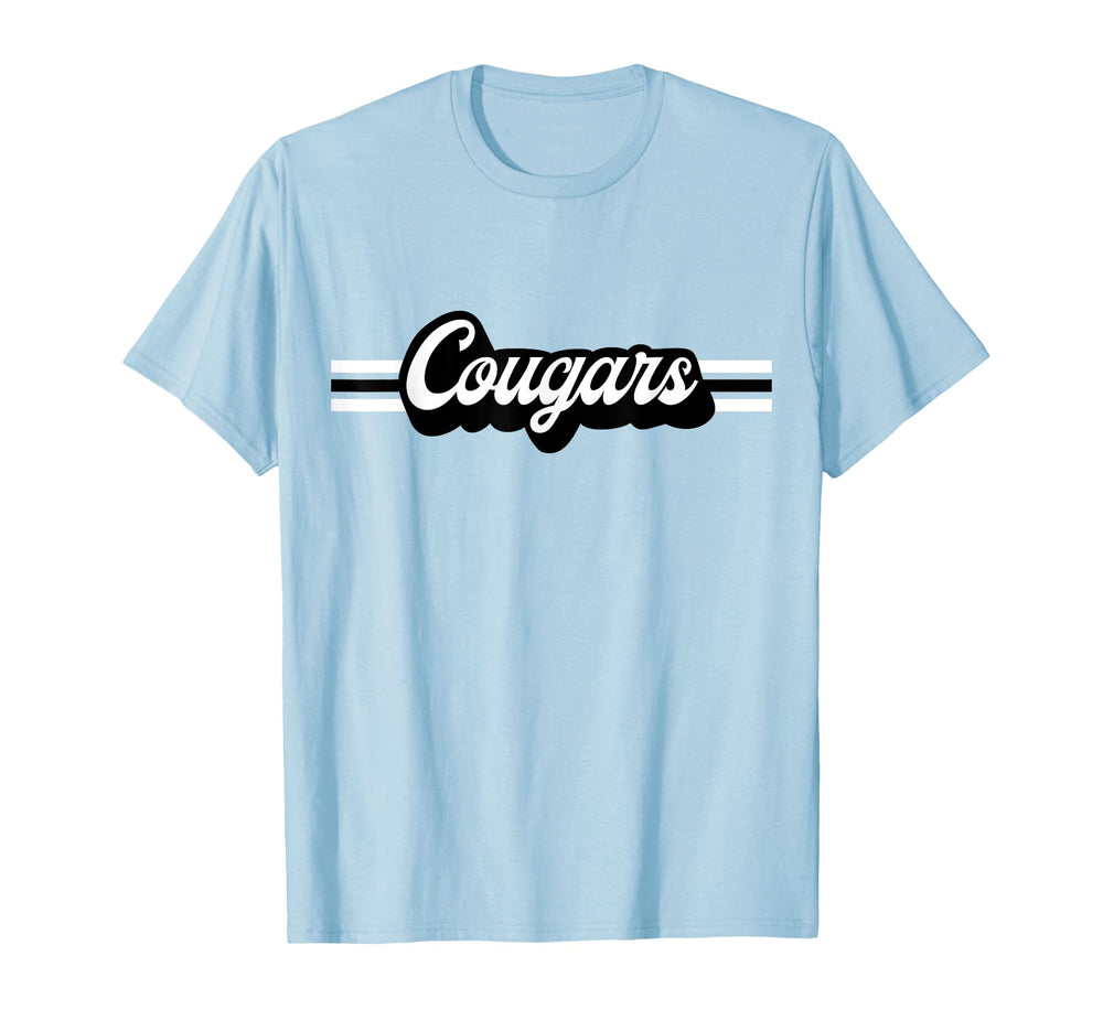 Cougars Mascot School Spirit Cougar T-Shirt - Custom Art Print Unisex