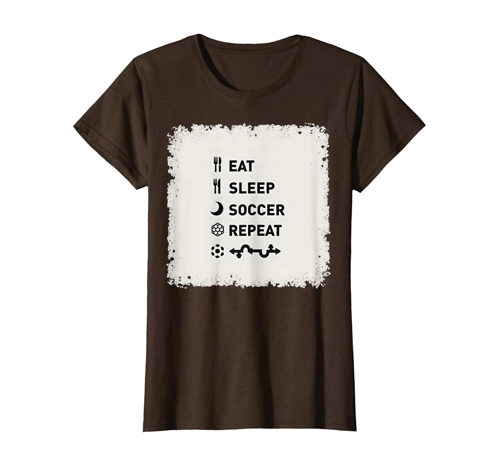 Eat Sleep Soccer Repeat Lifestyle T-Shirt - Fun Novelty Design Unisex