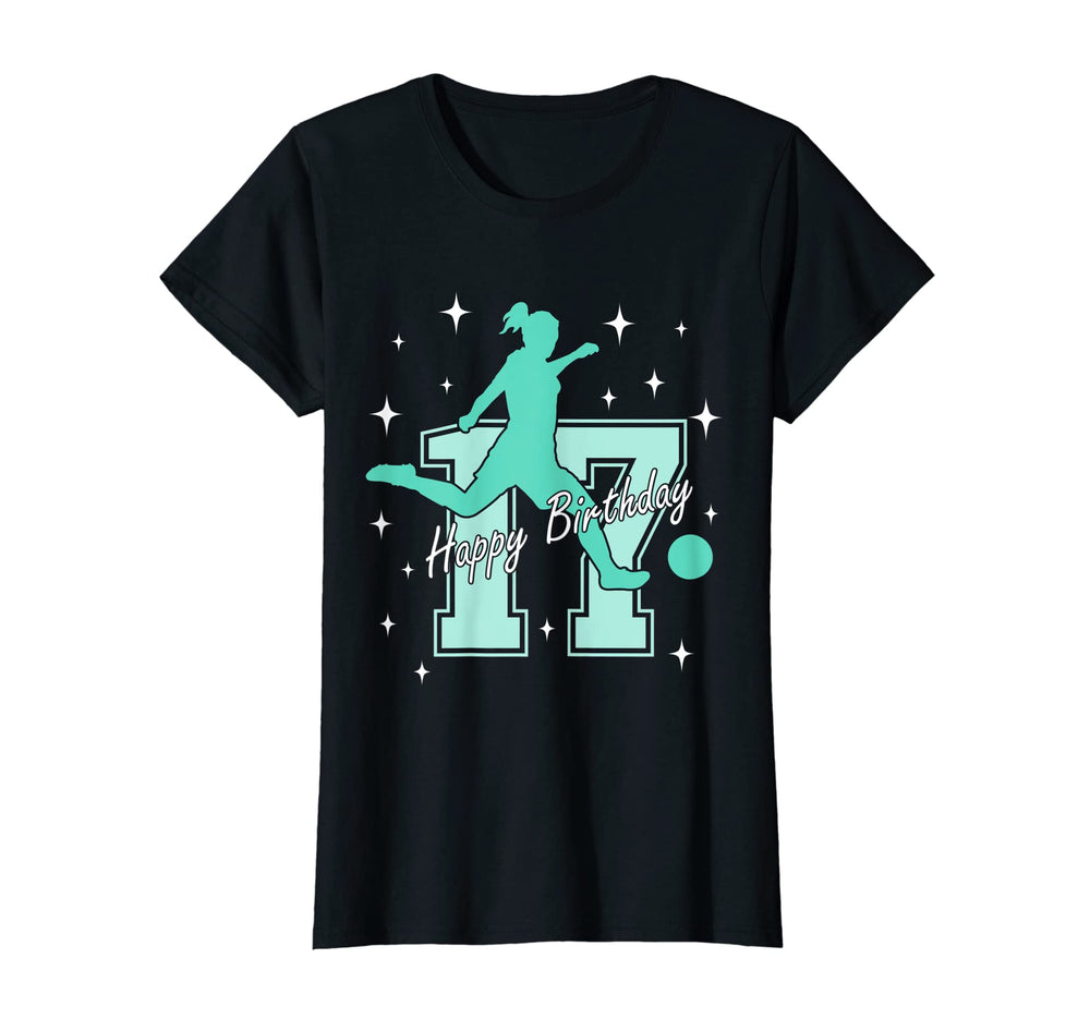 17Th Birthday Soccer Playing T-Shirt - Unique Graphic Unisex