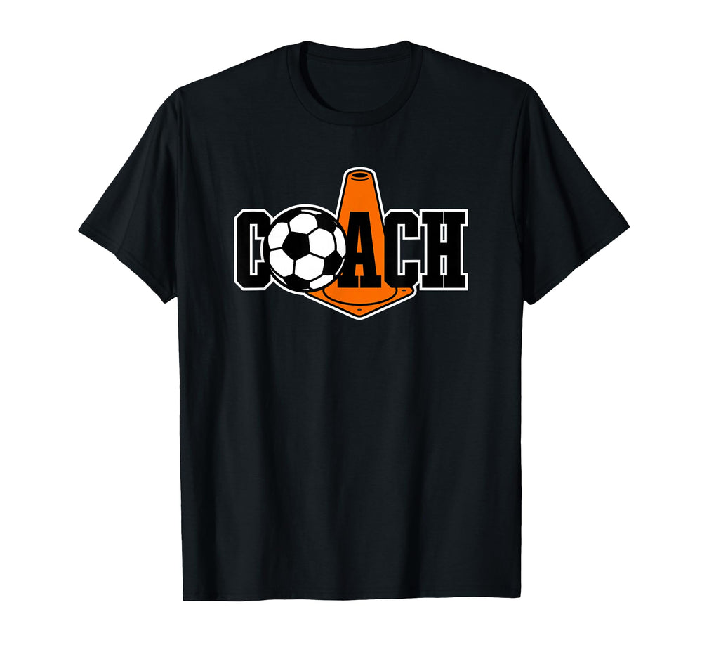 Soccer Coach Ball And Cone T-Shirt - Aesthetic Graphic for Adults