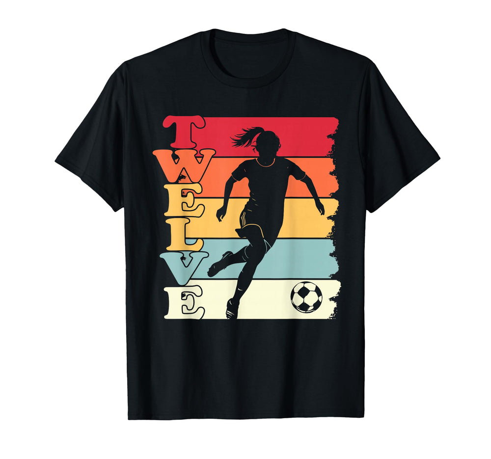 12 Years Old Birthday 12Th Birthday Soccer T-Shirt - Trendy Graphic Unisex